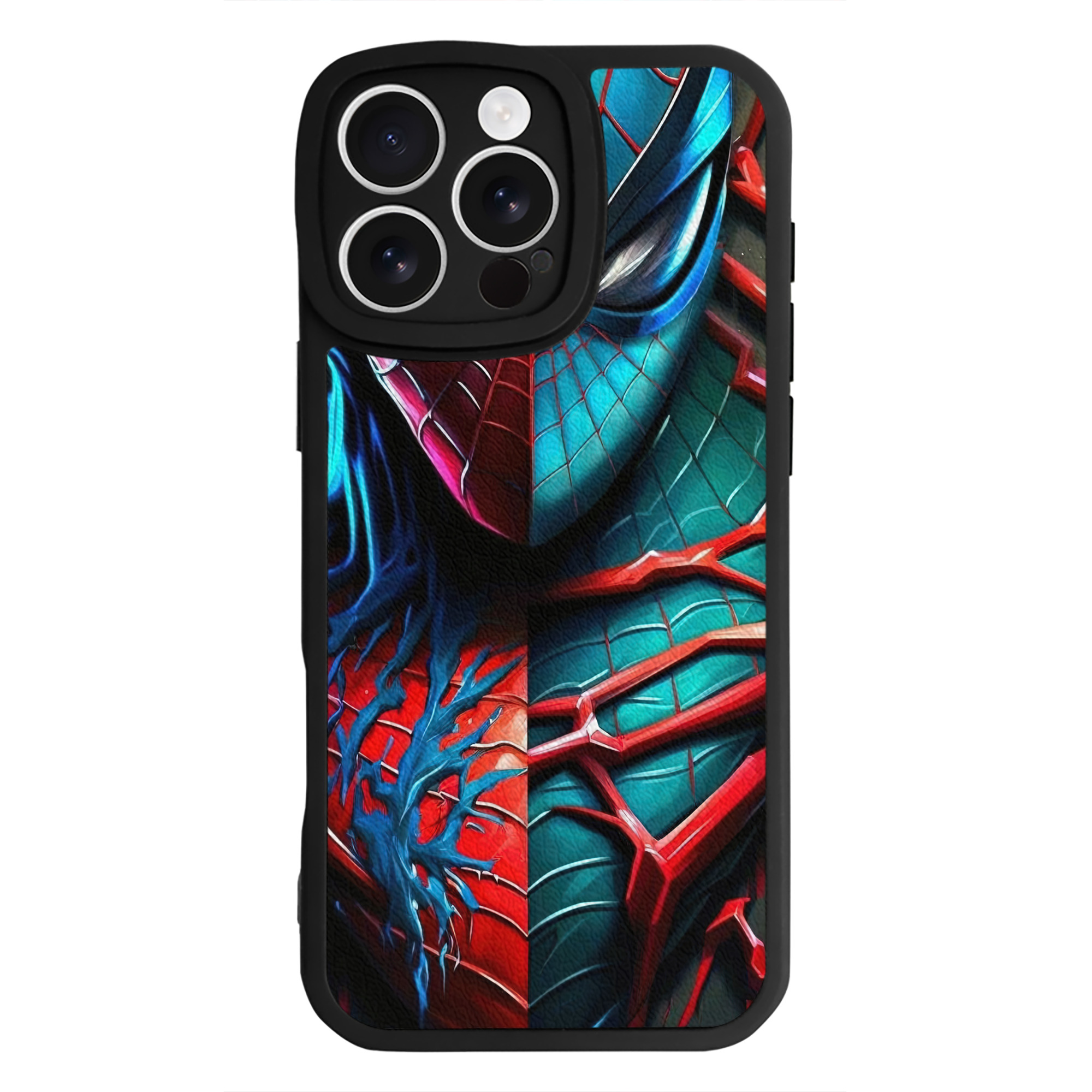 （画像用） Spider Man スパイダーマン 【iPhone 16シリーズ対応】シリコンスマホケース（レザー調） 材質：シリコン